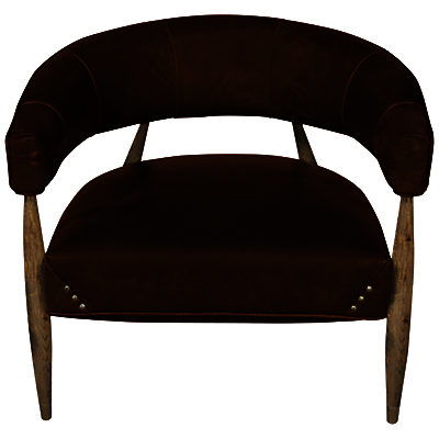 Halo Angel Aniline Leather Armchair, Rider Gunmetal Halo Angel Aniline Leather Armchair, Rider Gunmetal